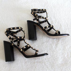 Valentino Garavani Rockstud Leather Heeled Sandal